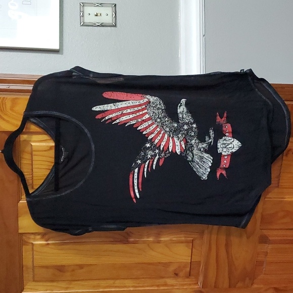 Rock & Republic Tops - Rock & Republic sheer graphic eagle tee